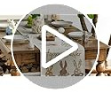 Camino De Mesa De Pascua Con Diseño De Conejo