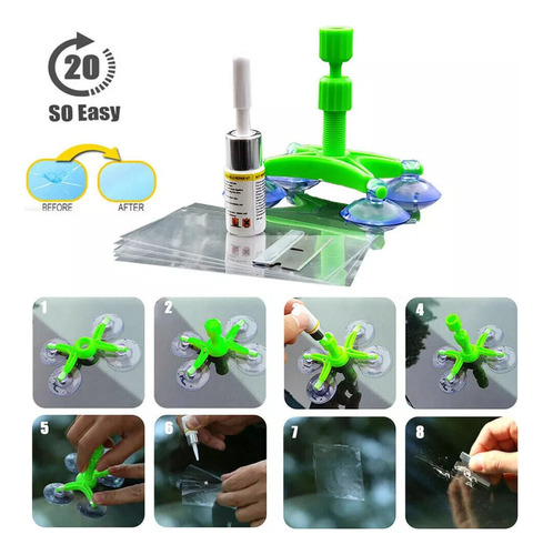 Kit De Pegamento Para Reparación De Grietas De Cristales De
