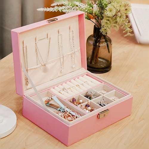 Imagen 5 de 8 de Joyero De 2 Niveles, Estuche Joyas, Joyeria Gran Capacidad.
