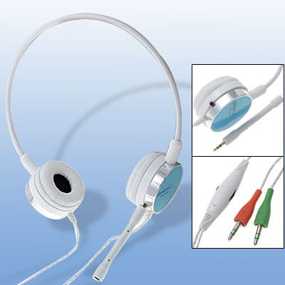 Qtqgoitem 3.5mm Azul Blanco Auricular Multimedia Microfono