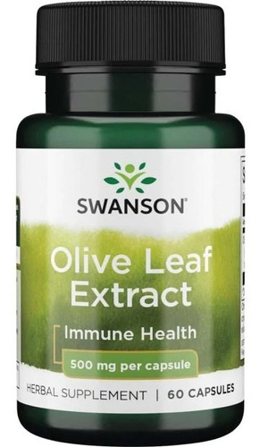  Extracto De Hoja De Olivo Olive Leaf 500mg 60 Caps Swanson