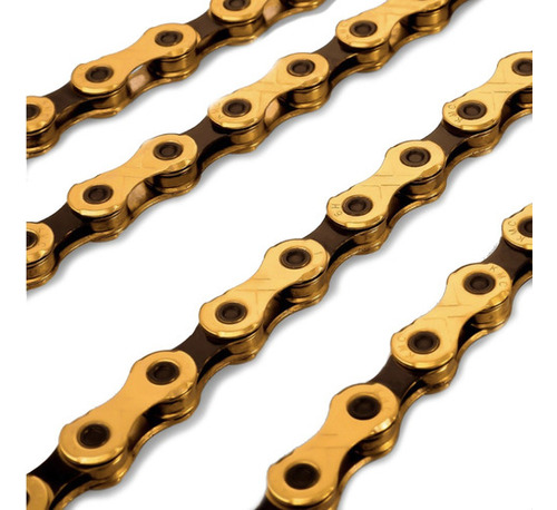 Cadena Kmc 12v X12 Ti Gold Jet Black 126 Links Eagle