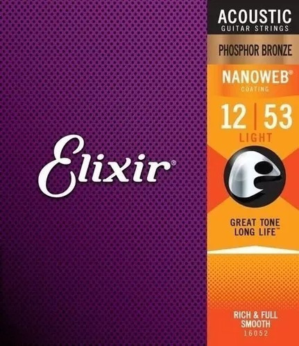 Encordoamento Elixir Violão Aço 12/53 Phosphor Bronze