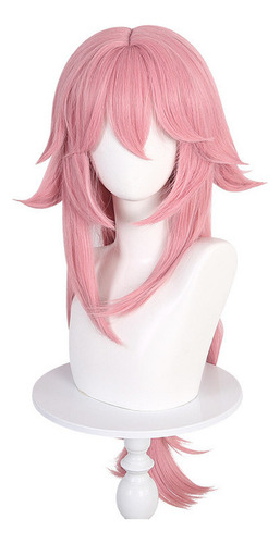 Peluca Genshin Impact De Yae Miko Para Cosplay, 80 Cm