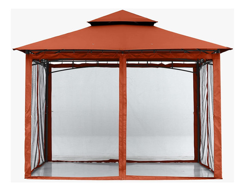 Pérgola De Patio Resistente De 10 Pies X 12 Pies Red D...