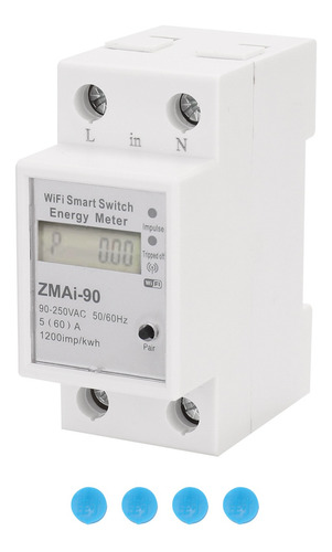 Imagen 6 de 9 de Monofásico Din Rail Wifi Medidor De Energía Inteligente