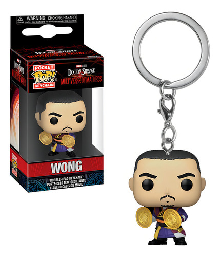 Funko Pop Llavero Wong Doctor Strange Multiverso De Locura Color Wong / Multiverse Of Madness / Keychain