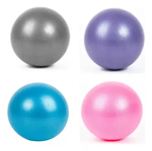 Minibolas De Ejercicio, 25 Cm, Pequeña Pelota De Pilates, 4 Color  Purple+pink+blue+silver Grey