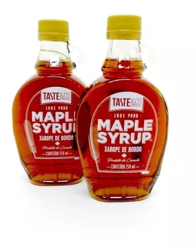 Kit 2 Maple Syrup Xarope de Bordo Taste & Co 100% Puro 250ml em