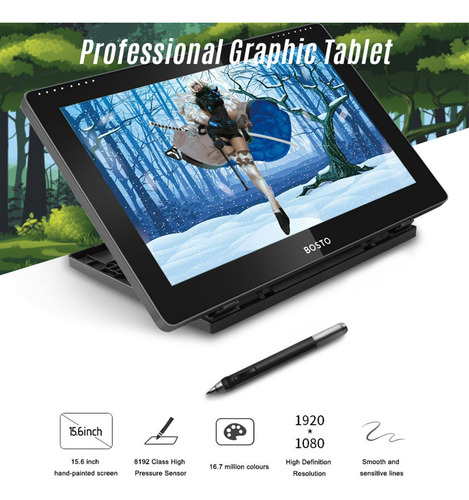 16hd Ips Gráficos Dibujo Tableta Monitor Pantalla 1920*1080