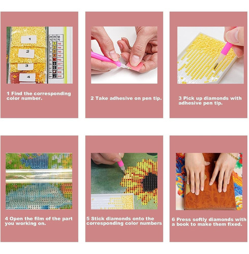 Kit Para Pintar Cuadro Con Vidriantes 5d, 25 Colores