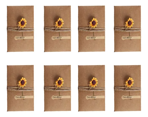 comprar Set De 12 Tarjetas De Felicitación Con Forma De Girasol Para