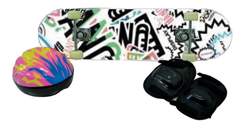 Skate Roda Pvc C/ Acessórios