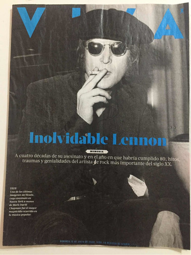 Revista Viva Inolvidable John Lennon. 12/07/2020. Clarín