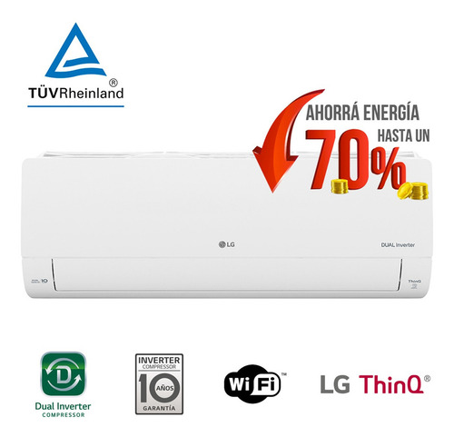 Aire Acondicionado Inverter Dualcool Wifi Frío/calor 3000 Fr Color Blanco