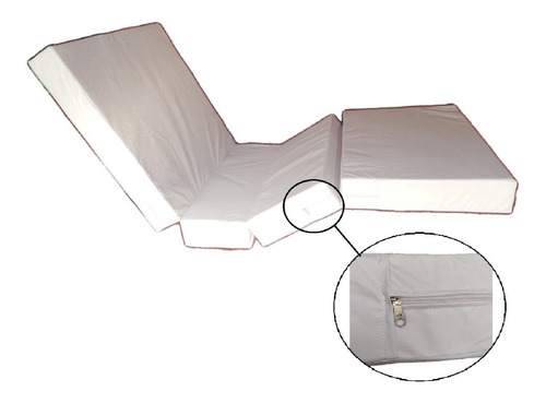 Imagen 2 de 6 de Colchón Articulado Impermeable Blanco Hospitalario