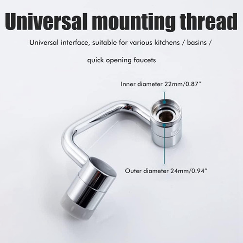 Extensor De Grifo Universal Con Rotación De 1080°, Aireador