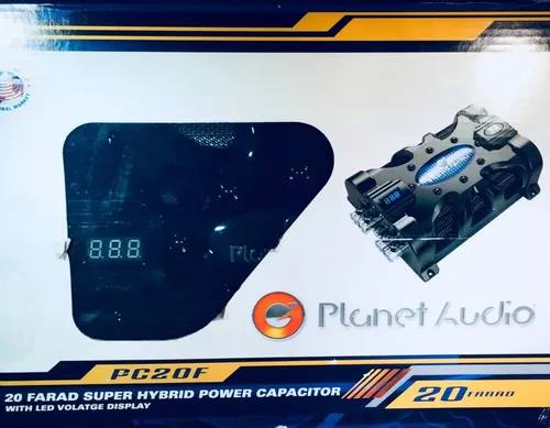 Planet Audio PC20F Super-Hybrid-Kondensator – 20 Farad Für Systeme Bis 20.000 Watt RMS – Mit Digitalem Voltmeter Planet Audio PC20F Super-Hybrid-Kondensator – 20 Farad Für Systeme Bis 20.000 Watt RMS – Mit Digitalem Voltmeter