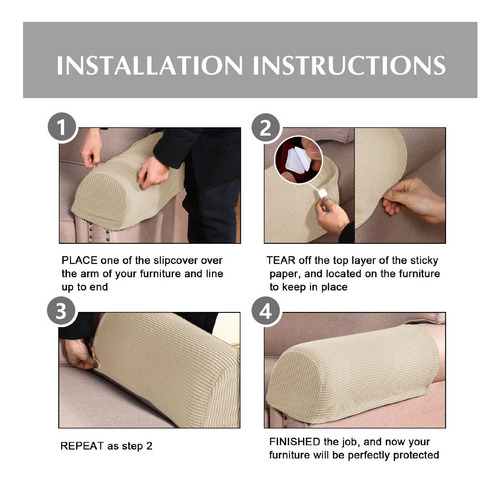 Edenature Fundas Para Brazos De Sofá Para Sillas Fundas Elás