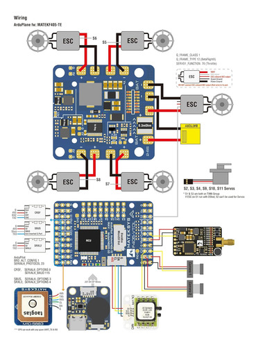 Matek F405 Vtol Stm32f405rgt6 Controlador De Vuelo Osd Incor