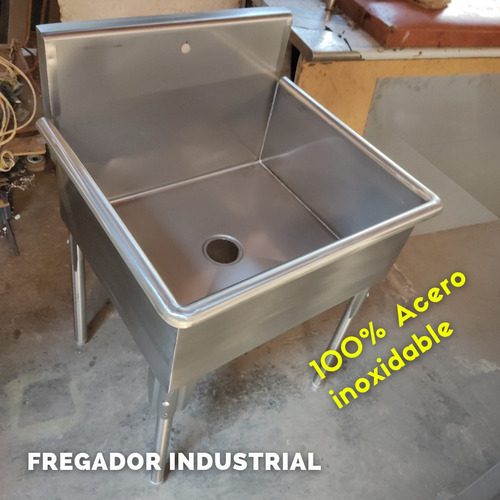 Imagen 1 de 4 de Fregador Industrial De Acero Inoxidable