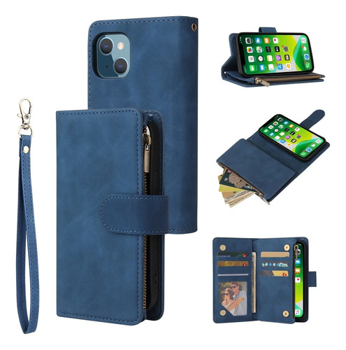 Funda De Piel De Lujo Con Cremallera Para Ipone Series