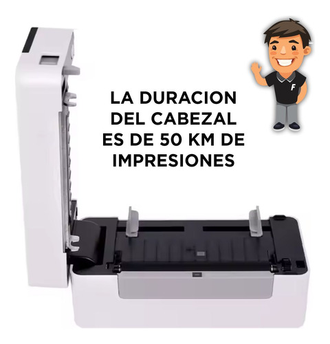 Impresora De Etiquetas Adhesivas Con Soporte Color Blanco