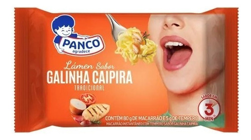 Macarrão Instantâneo Lámen Galinha Caipira Panco Pacote 85g