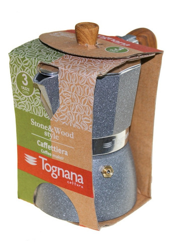 Cafetera Greca 3 Tazas Tognana Grancucina Stone E Wood Style