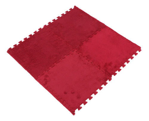 Tapete De Piso De Espuma De Felpa Entrelazado, 10 Unidades,