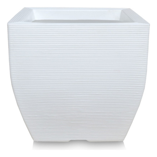 Vaso De Planta Quadrado Grande Frutifera Polietileno 70x70 Cor Branco