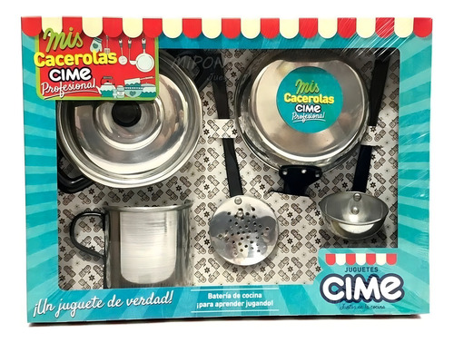 Conjunto de panelas de brinquedo de alumínio My Cime Si