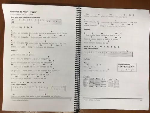 Caderno De Cifras E Tablaturas Violão 184 Pag 95 Músicas