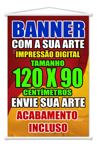 WRIO BANNER COM SUA ARTE Colorido 120x90 