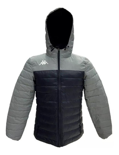 Campera Kappa Training Lamezio Negro Gris Hombre