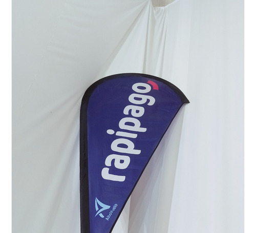 8 Fly Banner Gota Pétalo 2,5 Mts Con Impresión Y Logo