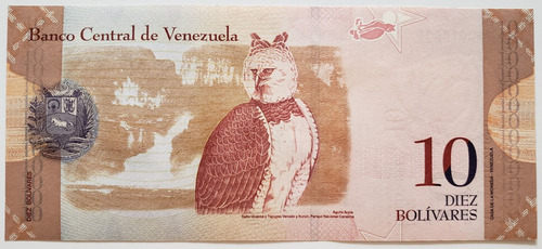 Imagen 2 de 2 de Billete Venezuela 10 Bolívares Agosto 2014 V8 Unc
