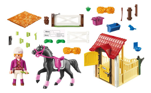 Establo De Caballos Playmobil Con Juego De Construcción Arab