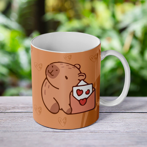 Plantillas Sublimación San Valentin Tazas Capibara Diseño
