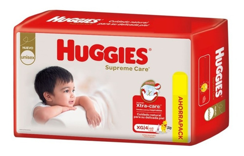 Huggies Supreme Care pañales sin género XG 