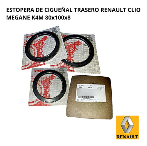 Estopera De Cigueñal Trasera Renault K4m K7m Megane Logan 