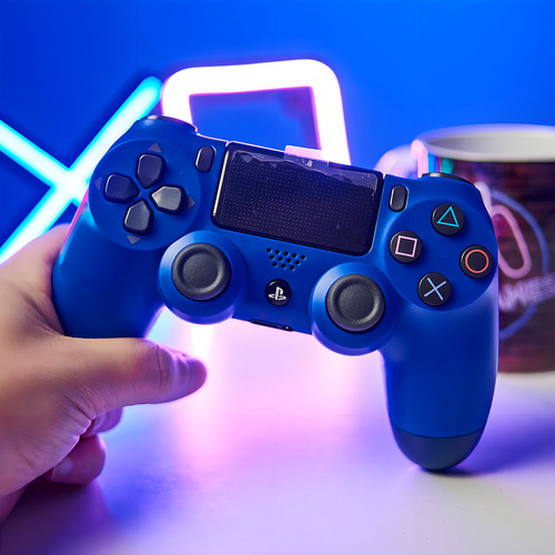 Joystick Inalámbrico Playstation Dualshock 4 Ps4 Azul Wave Blue