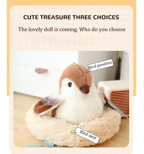 Llavero De Peluche De Pájaro Gorrión – Colgante Realista De 9 Cm, Suave Y Portátil, Accesorio Decorativo Para Mochilas Y Bolsos
