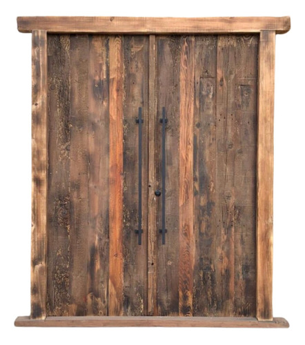 Elcarreton Puerta Rústica Pinotea De 2 Hojas 160x220 Cm (Reacondicionado)