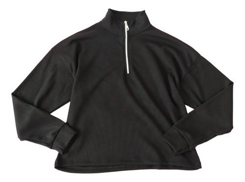 Buzo Con Cuello Alto Y Cierre Buzo Waffle Mujer