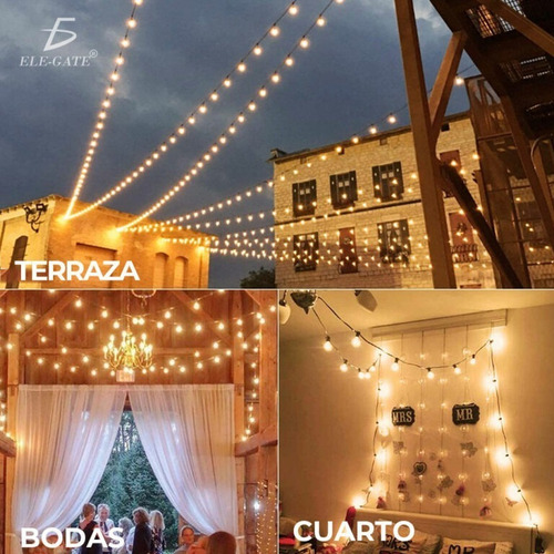 Guirnalda De Luces 7.5 Metros 25 Focos G40 Impermeable