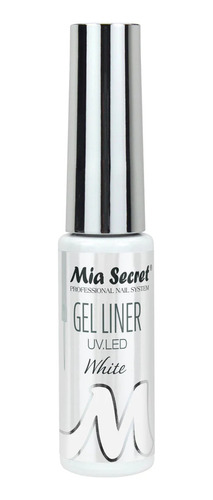 1 Gel Liner Mia Secret Uv/led Esmalte 8 Ml White/blanco
