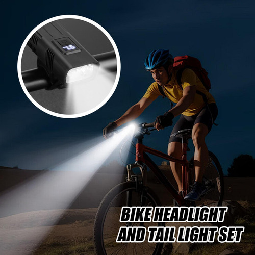 Luz De Bicicleta Recargable Linterna De Bicicleta Brillante
