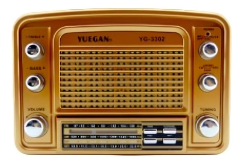 Radio Multibanda Yuengan Mod Yg-3302 Retro Usb-tf Recargable