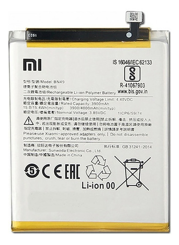 Bateria Pila Xiaomi Redmi 7a Bn49 4000mah Tienda Chacao 